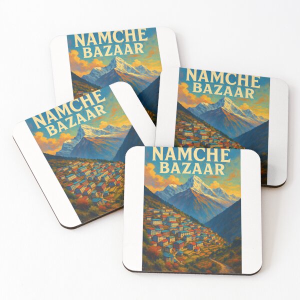 Item preview,  Colorful Namche Bazaar Nestled in the Himalayas – Gateway to Everest designed and sold by Places On Earth.