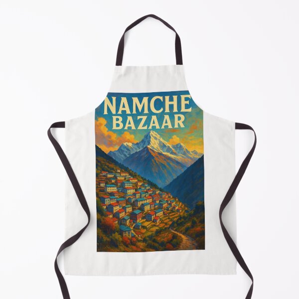 Item preview,  Colorful Namche Bazaar Nestled in the Himalayas – Gateway to Everest designed and sold by Places On Earth.
