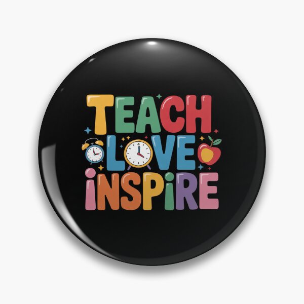 Item preview, Back to School Teach Love Inspire Cute Teachers  designed and sold by RsFilsingerArt.