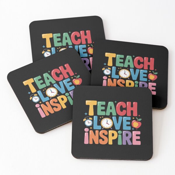 Item preview, Back to School Teach Love Inspire Cute Teachers  designed and sold by RsFilsingerArt.