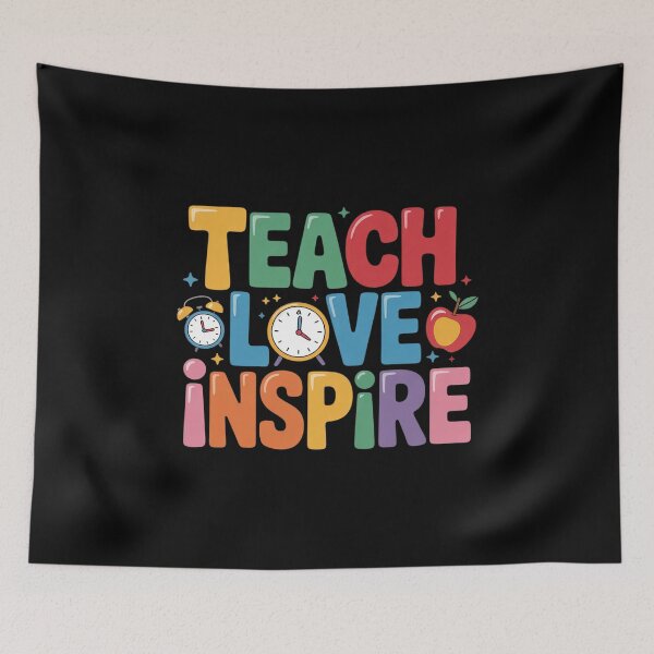 Item preview, Back to School Teach Love Inspire Cute Teachers  designed and sold by RsFilsingerArt.