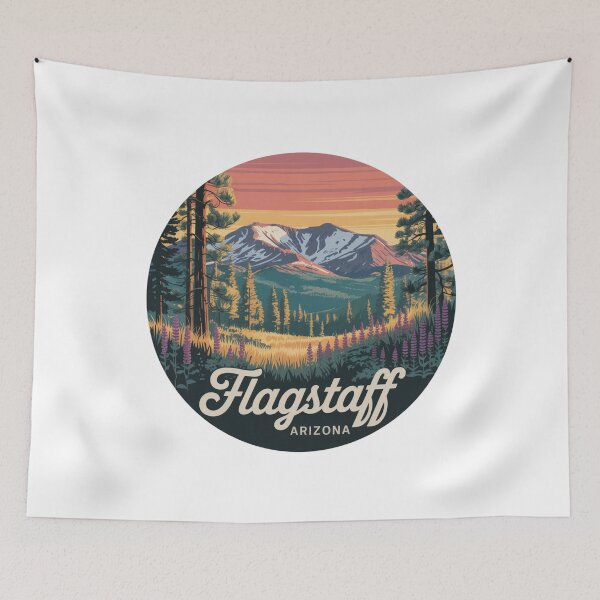 Item preview, Flagstaff Arizona Sunset - Mountain Landscape with Pines and Wildflowers designed and sold by CircinusStore.