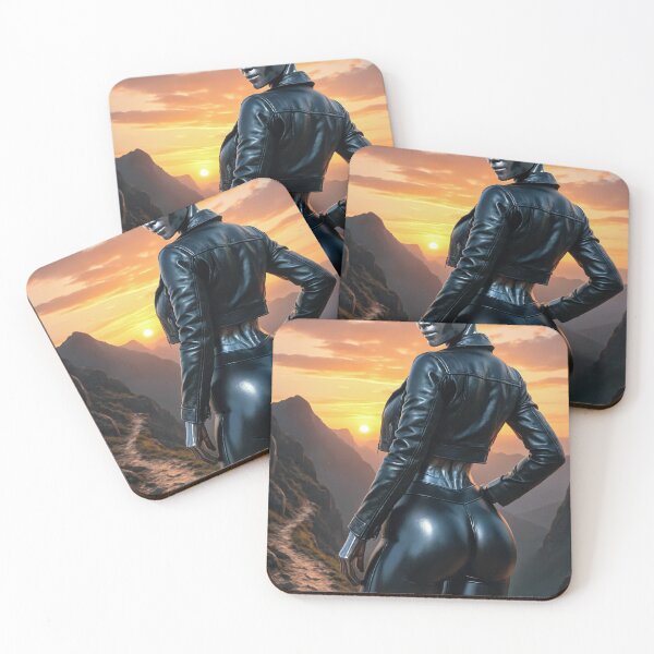 Item preview, Silver Robot Woman at Sunset Mountain Pass designed and sold by CathryneDelamort.