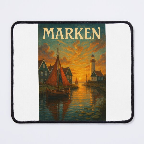 Item preview,  Golden Hour in Marken with Sailboats and Historic Lighthouse – North Holland designed and sold by Places On Earth.