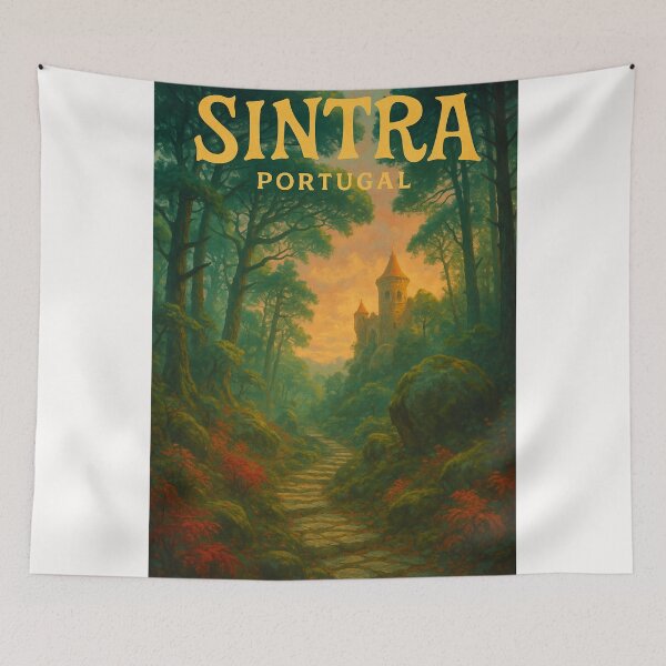 Item preview, Sintra Forest with Castle Tower – Portugal designed and sold by Places On Earth.