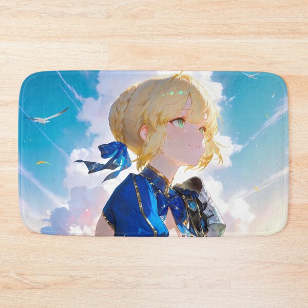 Item preview, Saber Fate Stay Night Anime Girl Waifu Blue Armor Sky Light Hopeful Morning Breeze designed and sold by HumbertoValveno.