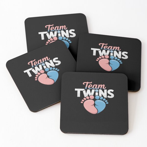 Item preview, Team Twins Quote for a Gender Reveal Twin Mom and Twin Dad designed and sold by namibambam.