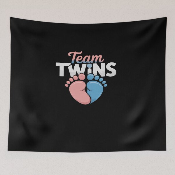 Item preview, Team Twins Quote for a Gender Reveal Twin Mom and Twin Dad designed and sold by namibambam.