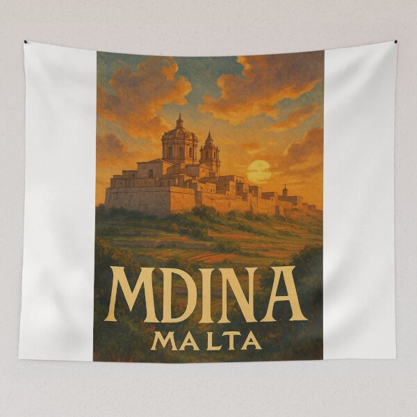 Item preview, Mdina Sunset Fortress View – Malta designed and sold by Places On Earth.