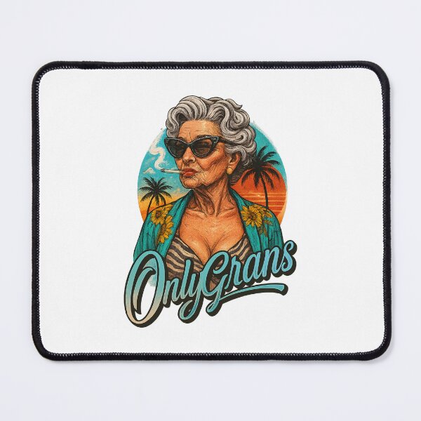 Item preview, OnlyGrans Sunset Rebel – Smoking Diva with Vintage Flair designed and sold by Places On Earth.