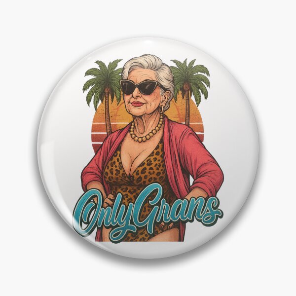 Item preview, OnlyGrans Fierce Fashion – Leopard Print & Palm Trees designed and sold by Places On Earth.