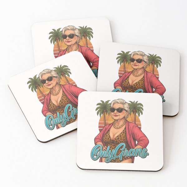 Item preview, OnlyGrans Fierce Fashion – Leopard Print & Palm Trees designed and sold by Places On Earth.