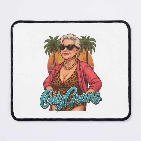 Item preview, OnlyGrans Fierce Fashion – Leopard Print & Palm Trees designed and sold by Places On Earth.