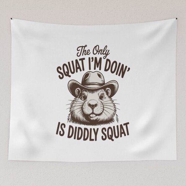 Item preview, The Only Squat I'm Doing Is Diddly Squat Funny Cowboy designed and sold by repconomArt.