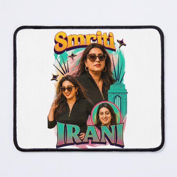 Item preview, Smriti Irani Pop Culture Queen – Bold Colors & Political Charisma designed and sold by Places On Earth.