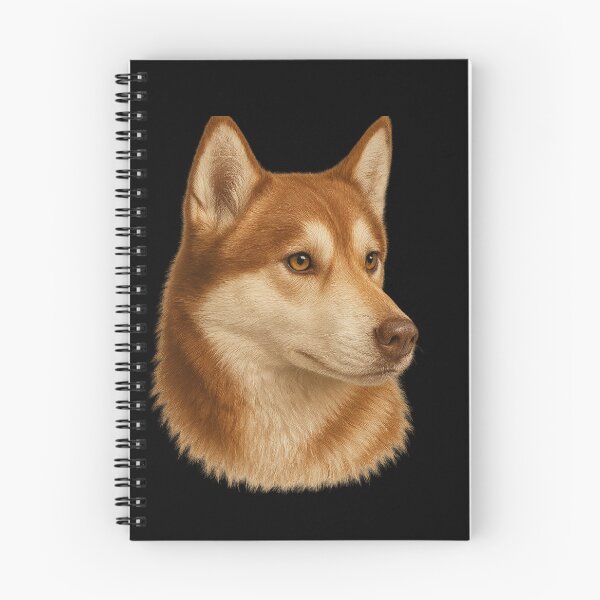 Item preview, Siberian Husky Red Brown-Eyed T-Shirt – Classic Husky Dog Art Tee, Warm Wolf Look designed and sold by TheTrueNest – style that’s truly yours..