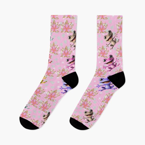 Artikelvorschau, Niedliches, buntes Froschmuster – Kawaii-Frosch-Lotusblumen-Nahtloses Design entworfen und verkauft von HopeAndHustle.