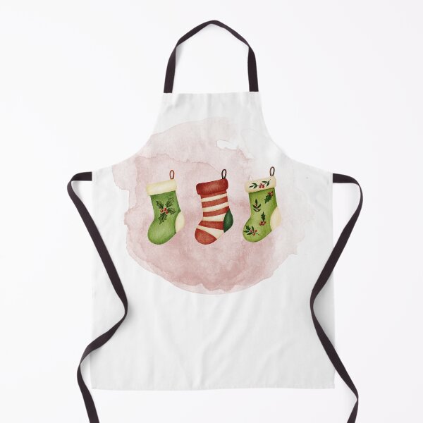 Item preview, Christmas Stockings in Green and Red Shades – Christmas Illustration designed and sold by iamKRUK.