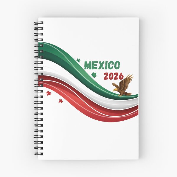 Item preview, Mexico 2026 Soccer Fan T-shirt & Sticker - Waving Flag with Eagle Design.(Camiseta y Calcomanía México 2026 - Diseño Bandera y Águila para Aficionados al Fútbol) designed and sold by printeGear.