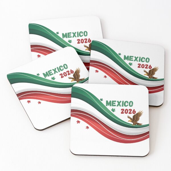 Item preview, Mexico 2026 Soccer Fan T-shirt & Sticker - Waving Flag with Eagle Design.(Camiseta y Calcomanía México 2026 - Diseño Bandera y Águila para Aficionados al Fútbol) designed and sold by printeGear.