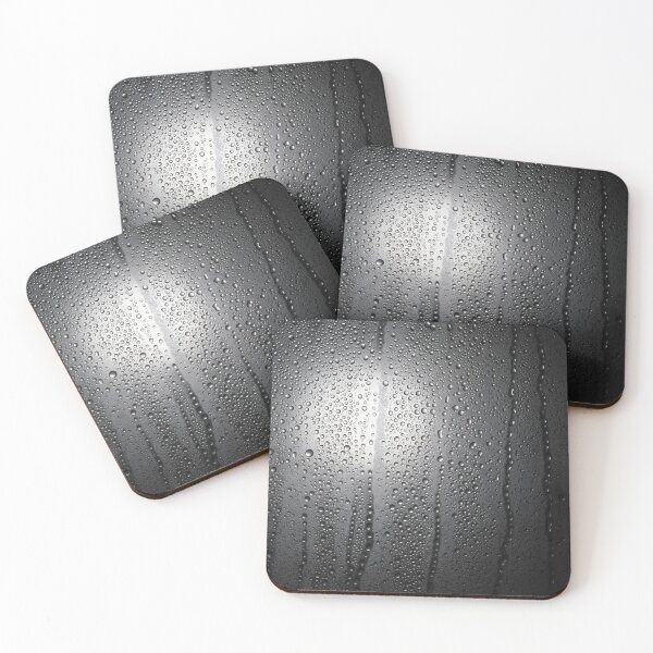 Item preview, Monochrome Water Drops on Foggy Glass designed and sold by Kaleidoscope Print.
