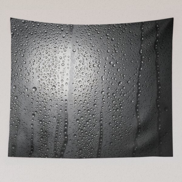 Item preview, Monochrome Water Drops on Foggy Glass designed and sold by Kaleidoscope Print.