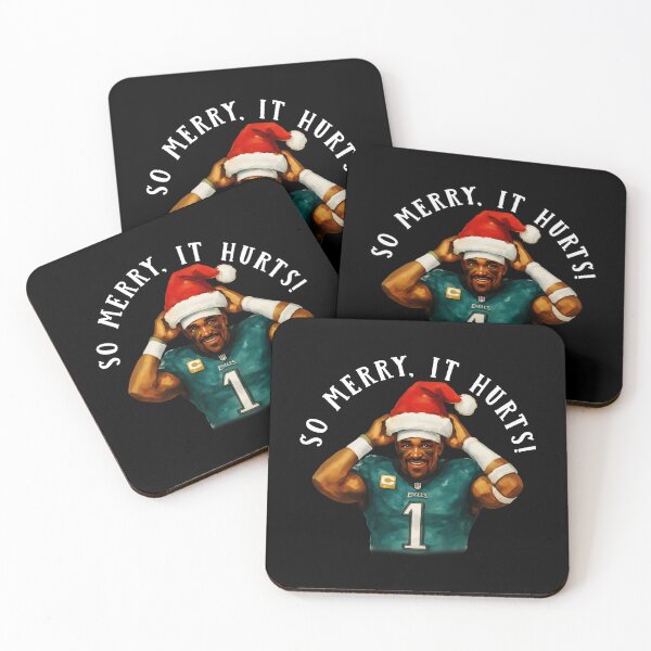 Item preview, So Merry It's Heart Eagles Christmas Jalen Hurts  designed and sold by marisoawan.