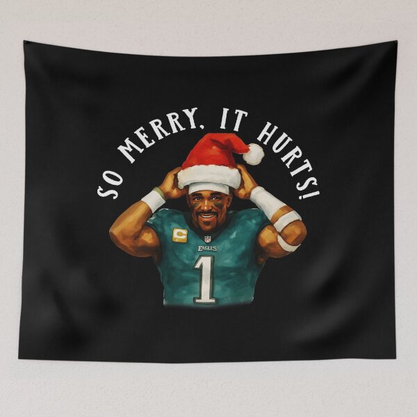 Item preview, So Merry It's Heart Eagles Christmas Jalen Hurts  designed and sold by marisoawan.