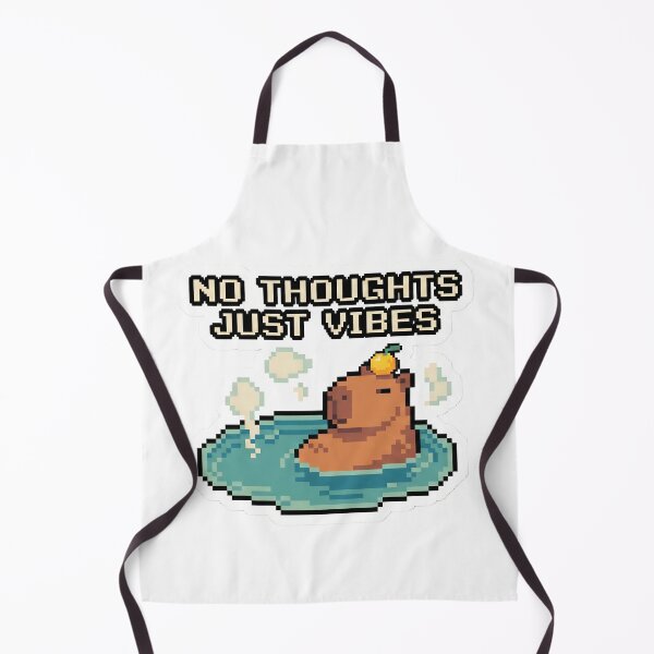 Item preview, No Thoughts Just Vibes Pixel Capybara | Lo-Fi Retro Chill Aesthetic designed and sold by StickyGuys.