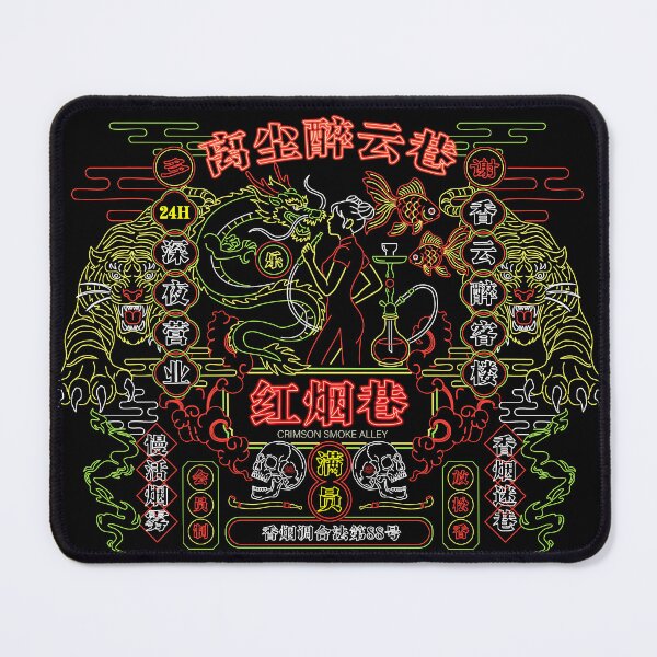 Item preview, Crimson Smoke Alley Hong Kong Neon Dragon Tiger T-Shirt | Cyberpunk Shisha Art designed and sold by corie-noon.