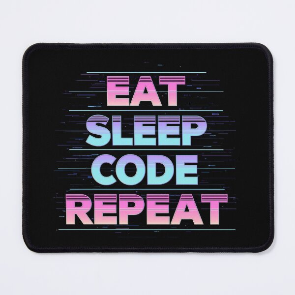 Item preview, Eat Sleep Code Repeat — Retro Vaporwave Edition designed and sold by Malfinio.