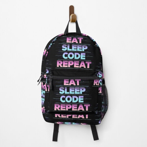 Item preview, Eat Sleep Code Repeat — Retro Vaporwave Edition designed and sold by Malfinio.