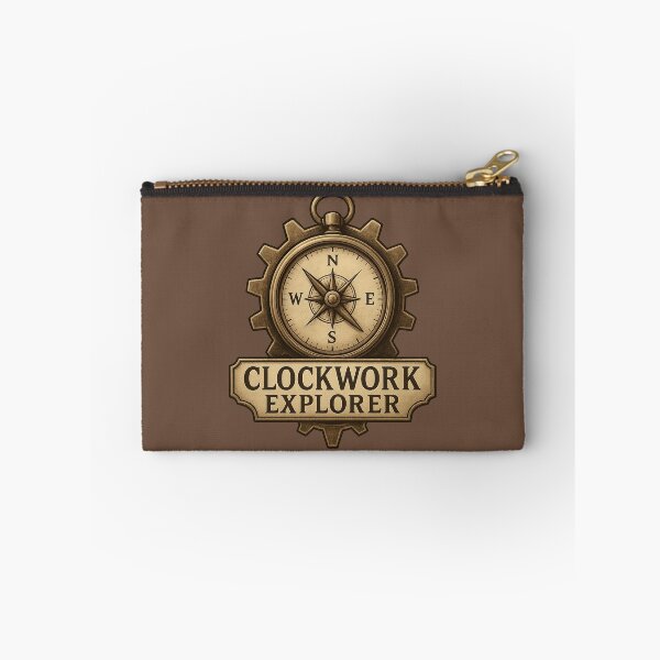 Item preview, Clockwork Explorer – Steampunk Compass Emblem with Gears designed and sold by JaylenBlack34.