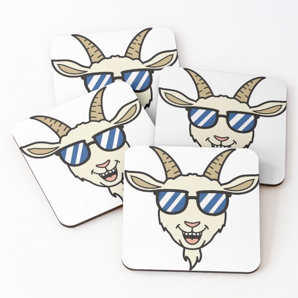 Item preview, Cool goat with Sunglasses – Funny goat Head Cartoon designed and sold by holywarter.