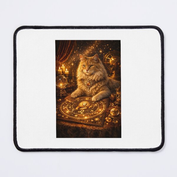 Item preview, Leo Zodiac Cat – Luxury Astrologer Feline Art designed and sold by LovelyCatGalaxy.