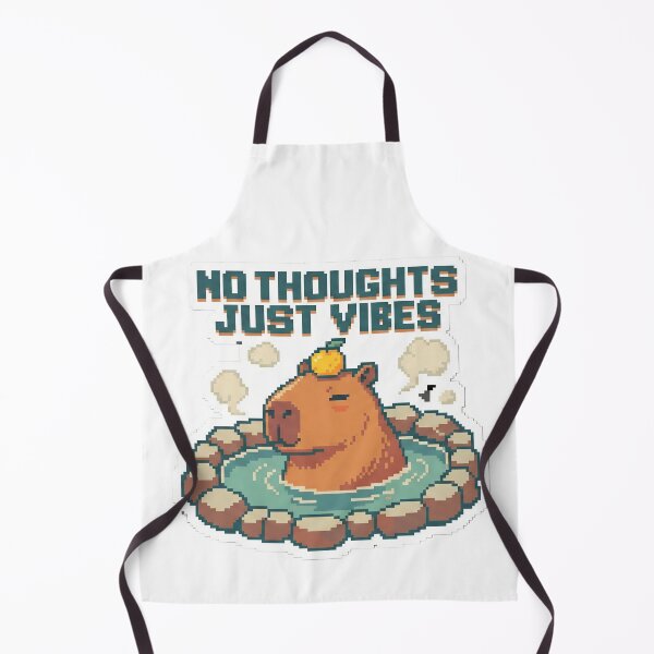 Item preview, No Thoughts Just Vibes Pixel Capybara | Lo-Fi Retro Chill Aesthetic designed and sold by StickyGuys.