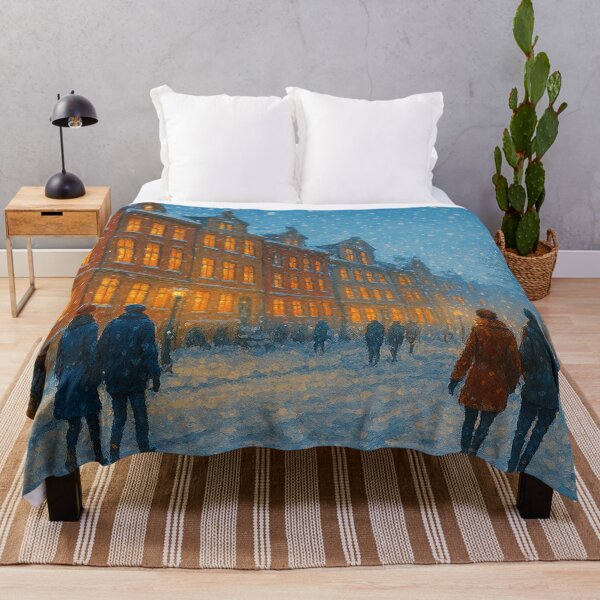 Item preview, Winter-lit city street designed and sold by Sigtrix.
