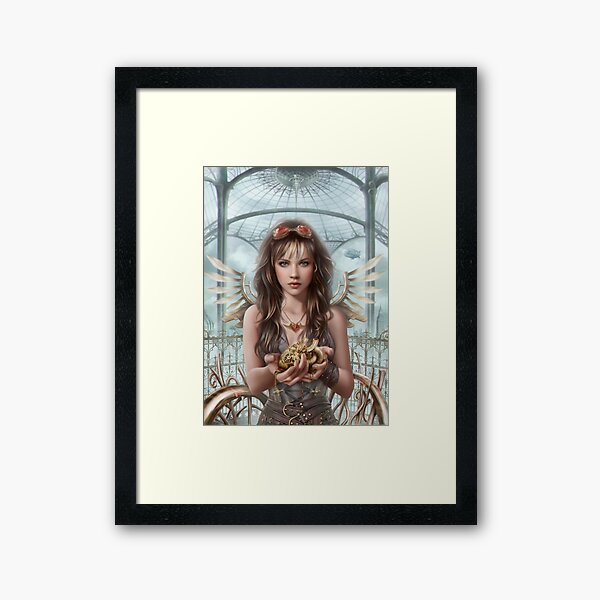 Steam Heart Framed Art Print