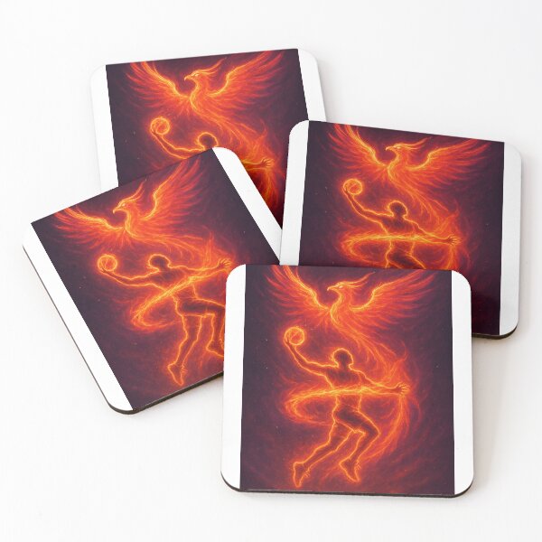 Item preview, Phoenix Basketball – Fiery Athlete and Mythic Bird designed and sold by the-dovlat.