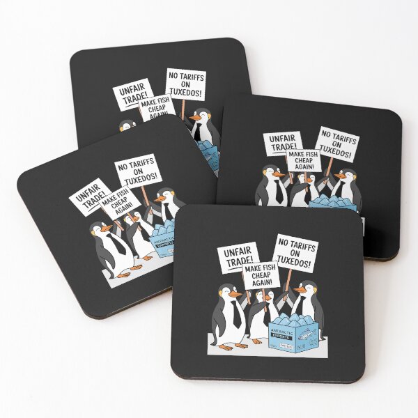 Item preview, Penguins Protest Against Trump Tariffs Funny Penguin Tariff  designed and sold by GamtosMintys.