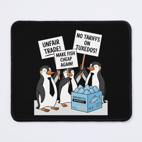 Item preview, Penguins Protest Against Trump Tariffs Funny Penguin Tariff designed and sold by GamtosMintys.