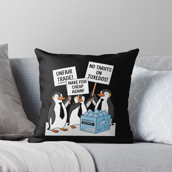 Item preview, Penguins Protest Against Trump Tariffs Funny Penguin Tariff designed and sold by GamtosMintys.