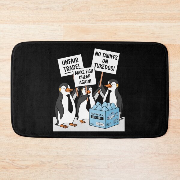Item preview, Penguins Protest Against Trump Tariffs Funny Penguin Tariff  designed and sold by GamtosMintys.