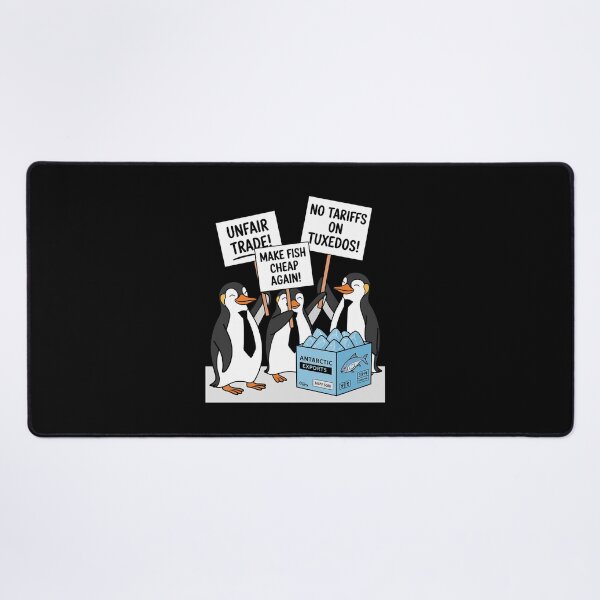 Item preview, Penguins Protest Against Trump Tariffs Funny Penguin Tariff designed and sold by GamtosMintys.