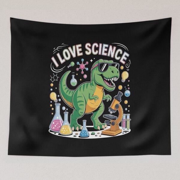 Item preview, I Love Science Dinosaur T-rex Funny kids Chemistry designed and sold by KonopikaaArt.