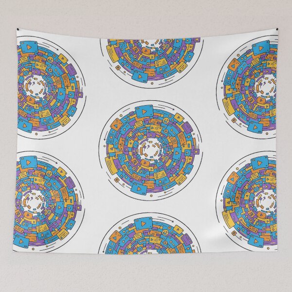Item preview, Vibrant Digital Circuitry: Abstract Flow of Information designed and sold by MartinxMarie.