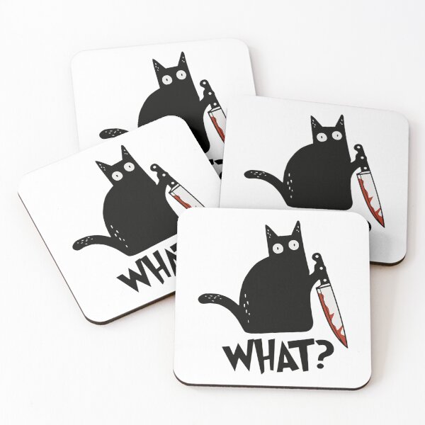 Item preview,  Cat What Murderous Black Cat With Knife designed and sold by stufftyreese25.