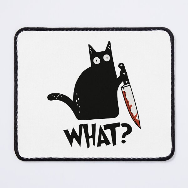 Item preview, Cat What Murderous Black Cat With Knife designed and sold by stufftyreese25.