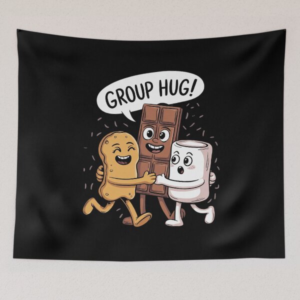 Item preview, Funny Camping Group Hug S'mores Marshmallow  designed and sold by VerseFarm.