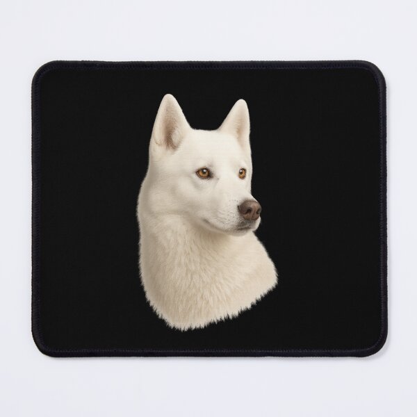 Item preview, Siberian Husky White Brown-Eyed T-Shirt – Classic Husky Dog Art Tee, Soft Wolf Look designed and sold by TheTrueNest – style that’s truly yours..